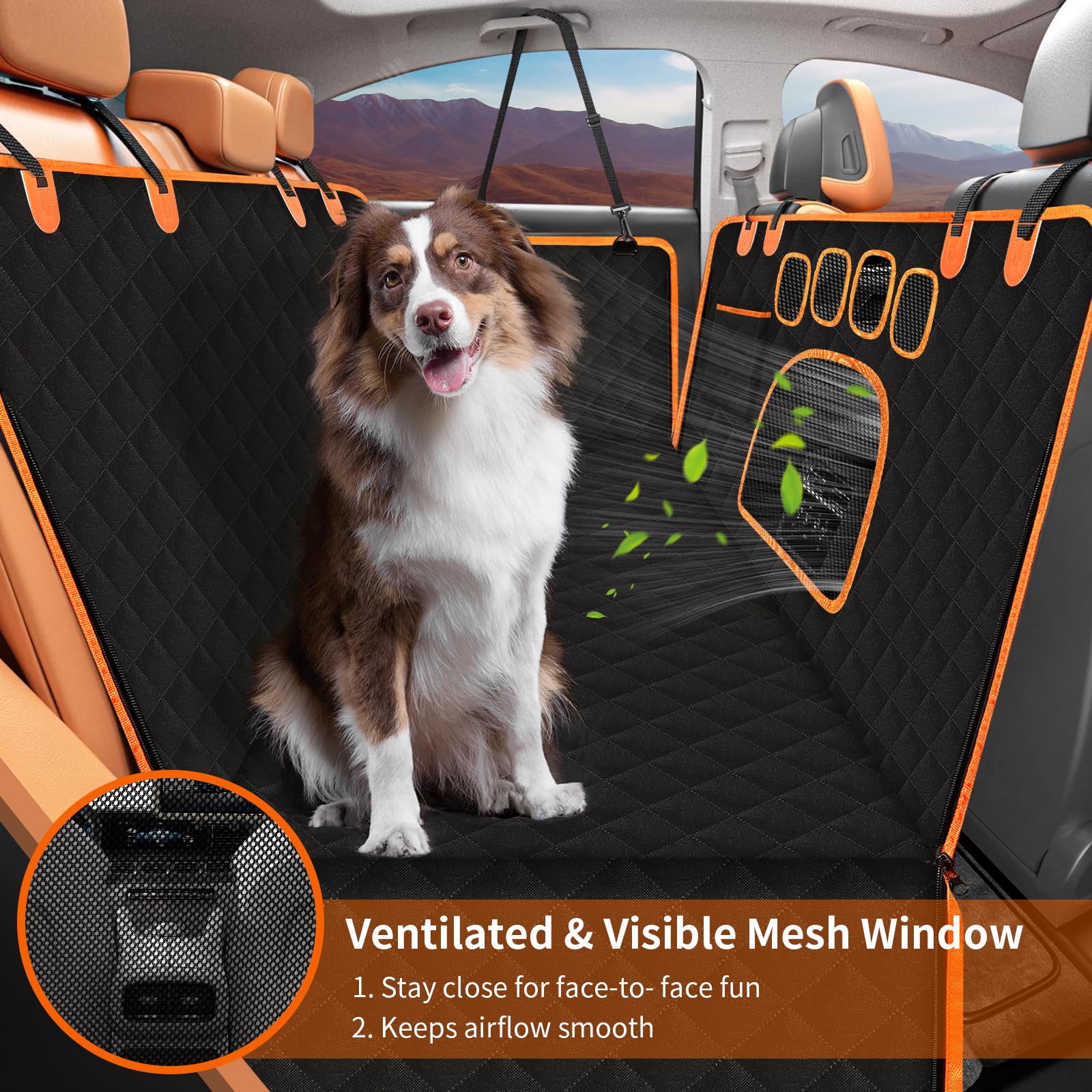 Zoramey dog hammock scratch-proof material resists claws during adventures.