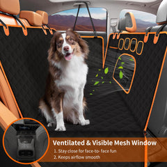 Zoramey dog hammock scratch-proof material resists claws during adventures.