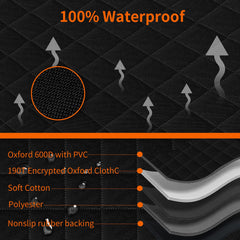 Zoramey dog hammock waterproof 600D Oxford fabric protects your seats from spills.