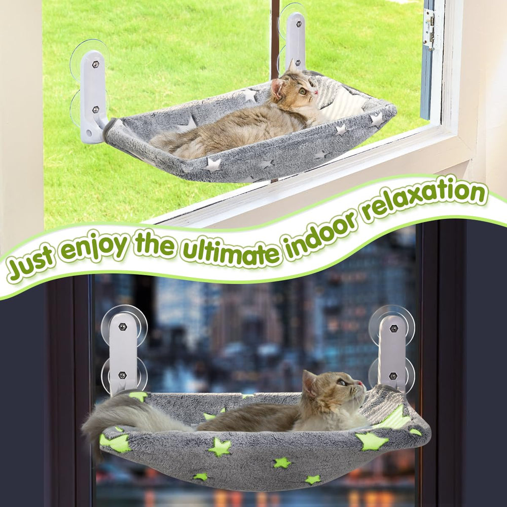 Zoratoo ahorro de espacio con percha de ventana para gato