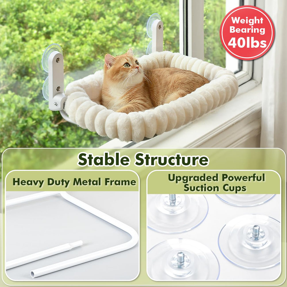 Zoratoo Cat Window Perch breathable mesh cover keeps cats cool.