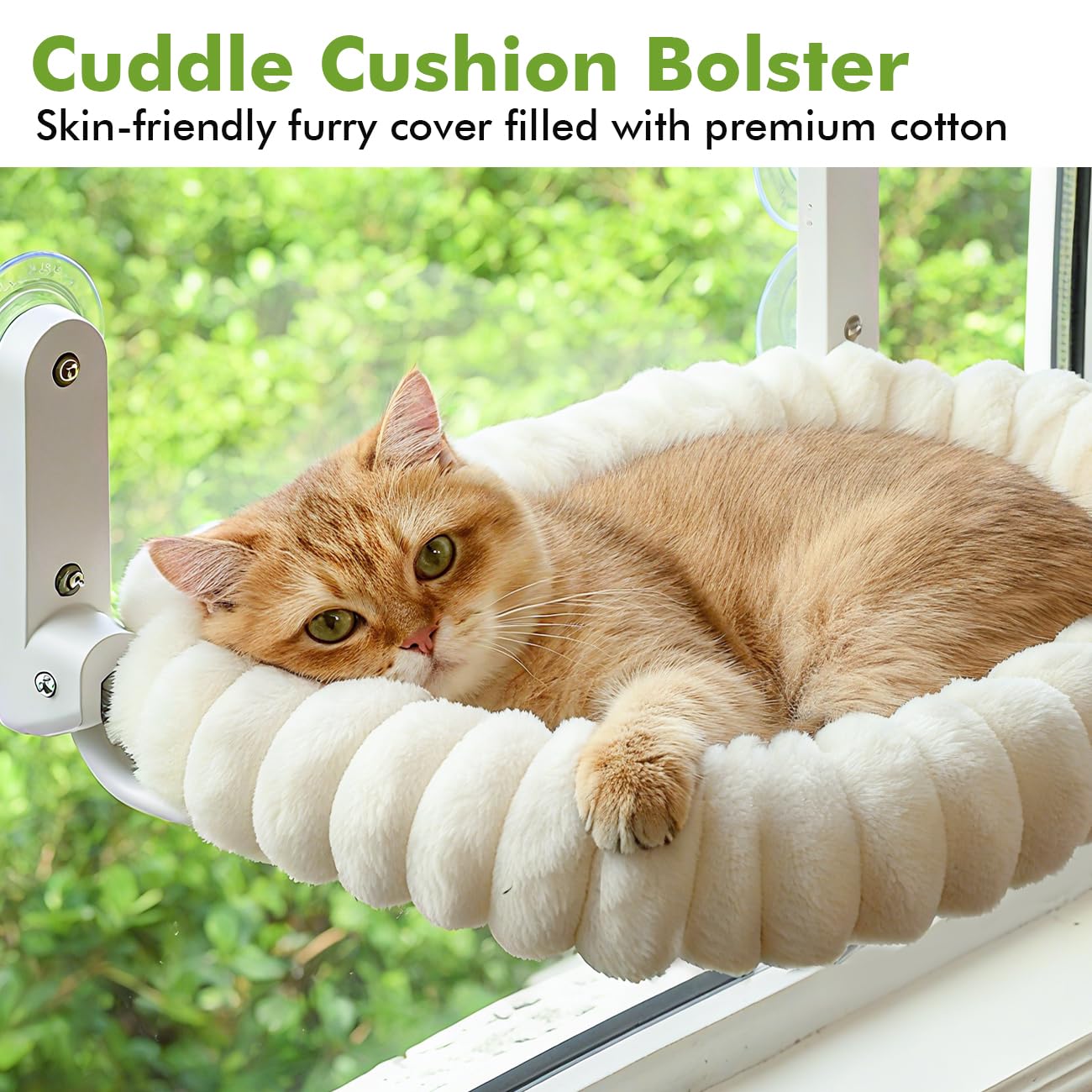 Zoratoo Cat Window Perch easy detach and relocate between rooms for flexibility.