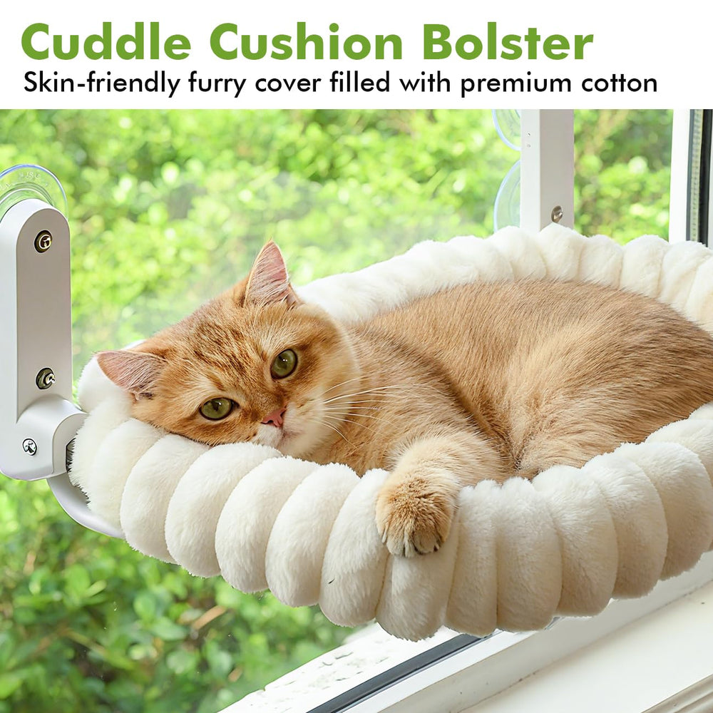 Zoratoo Cat Window Perch easy detach and relocate between rooms for flexibility.