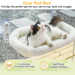 Zoratoo cat window perch frame closeup highlighting sturdy metal frame for larger cats.