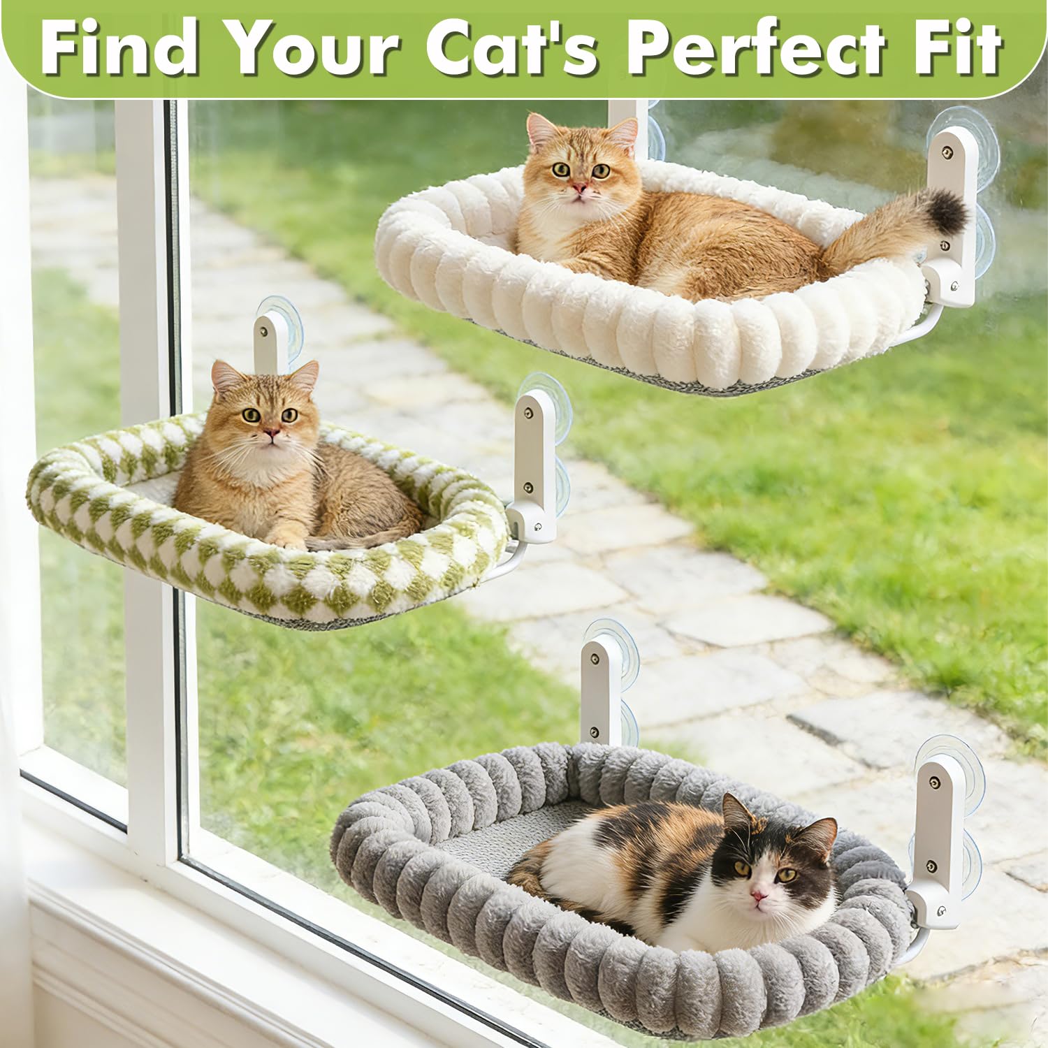 Zoratoo Cat Window Perch machine washable cover for quick cleaning.