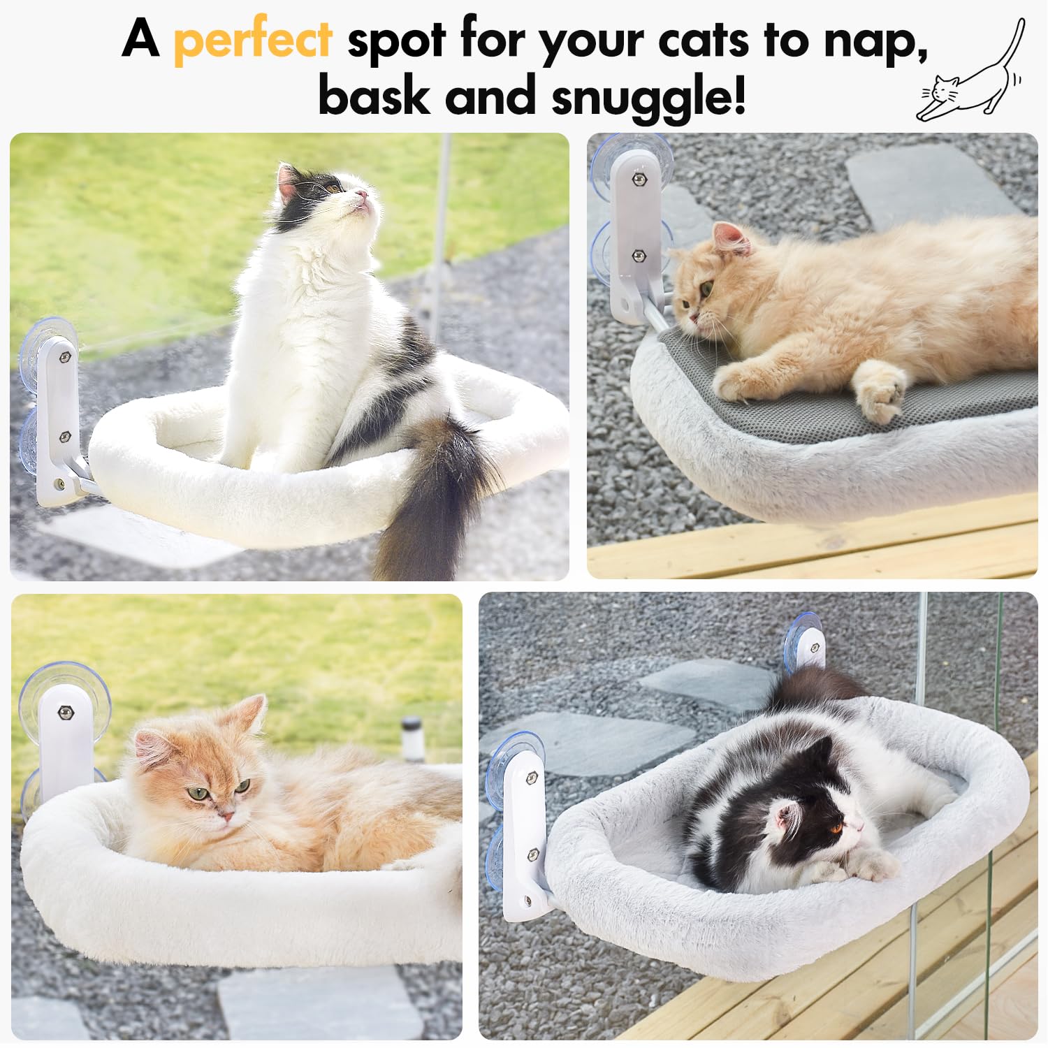 Zoratoo cat window perch by the window view offering birdwatching comfort.