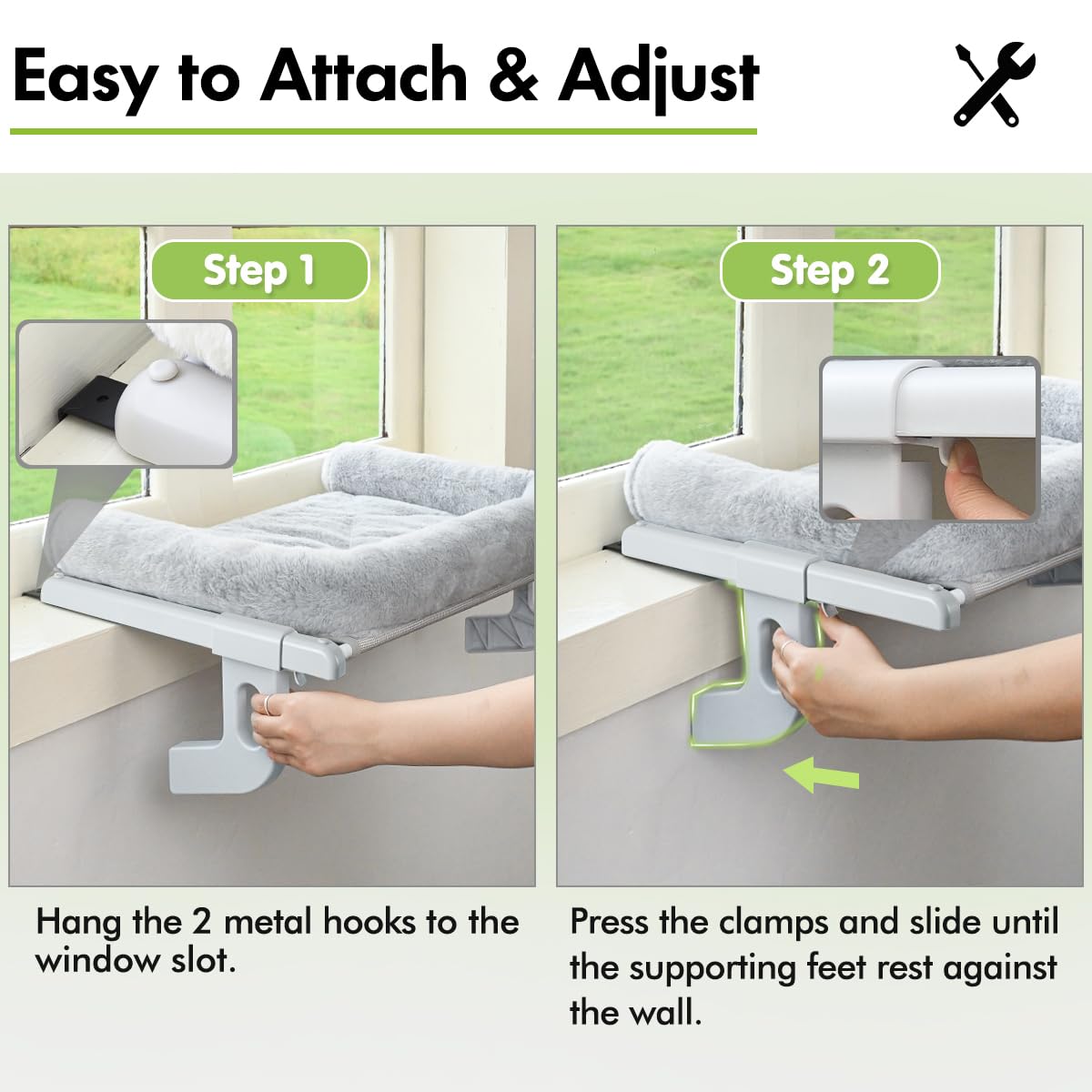 Zoratoo cat window sill perch no suction design for secure fit