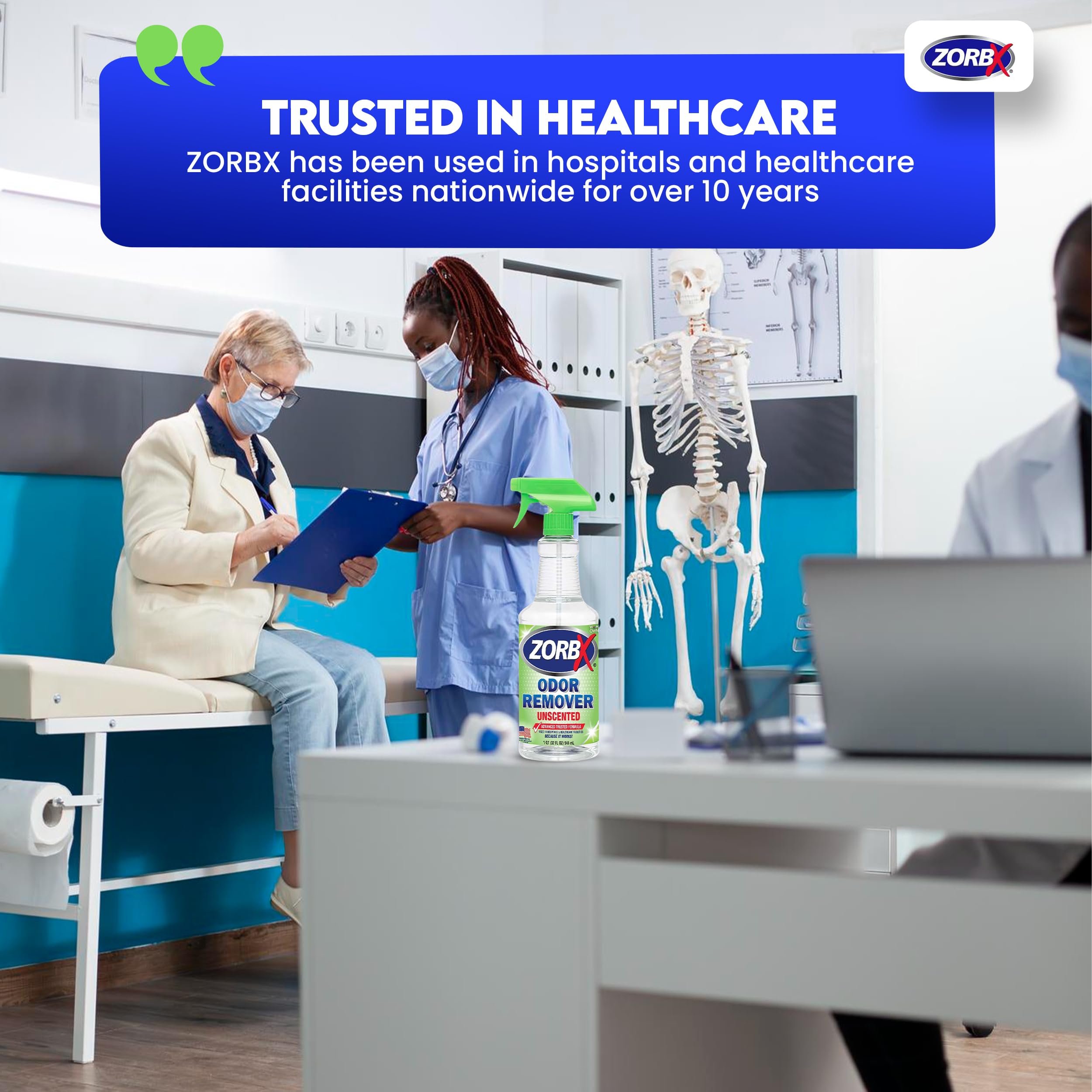 ZORBX bathroom odor removal keeps spaces fresh after showers and daily use.