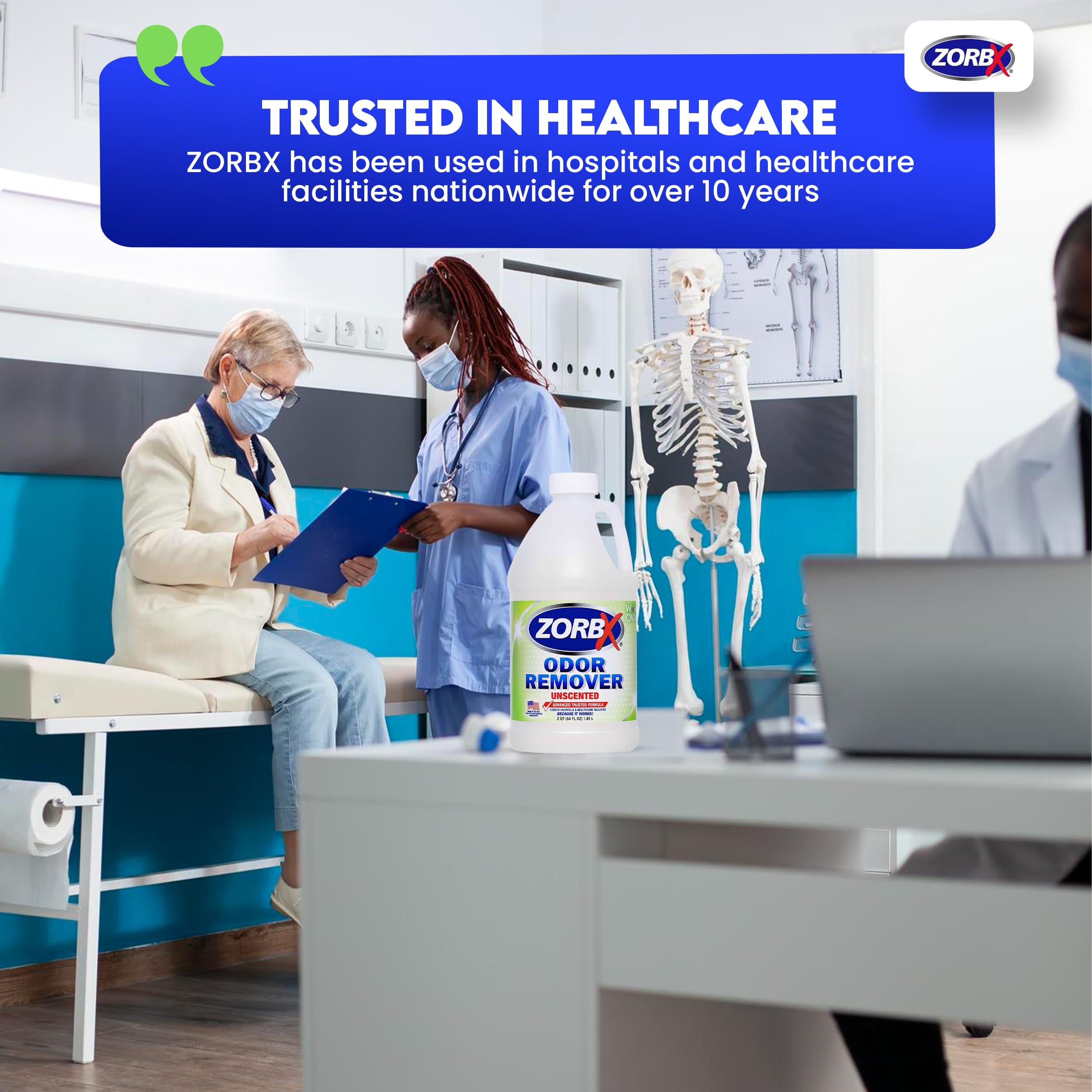 ZORBX fast-acting odor remover provides lasting freshness