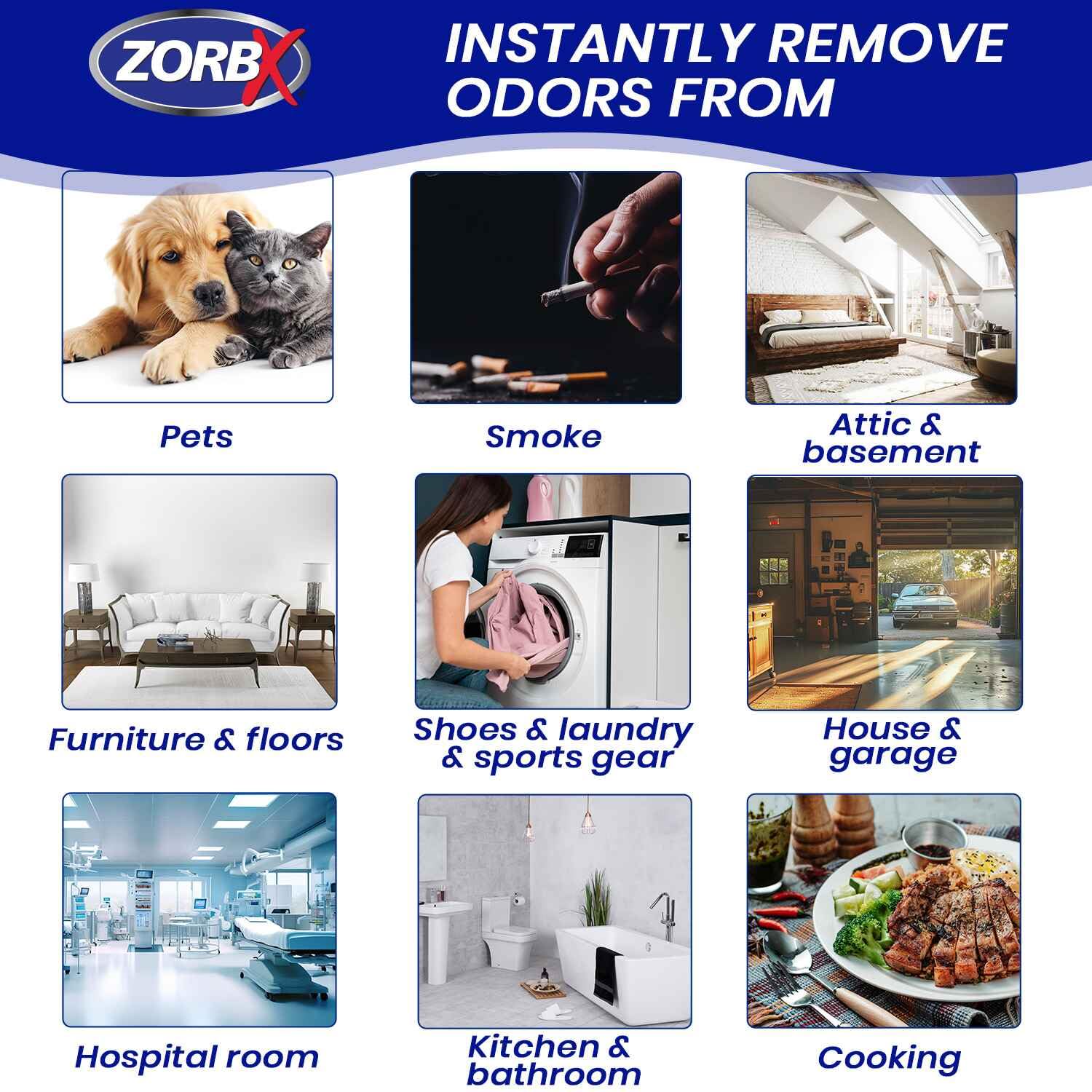 ZORBX hospital odor remover application targets musty odors in healthcare