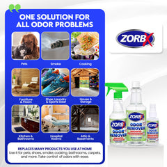 ZORBX 32oz refill jug to extend odor removal between applications.
