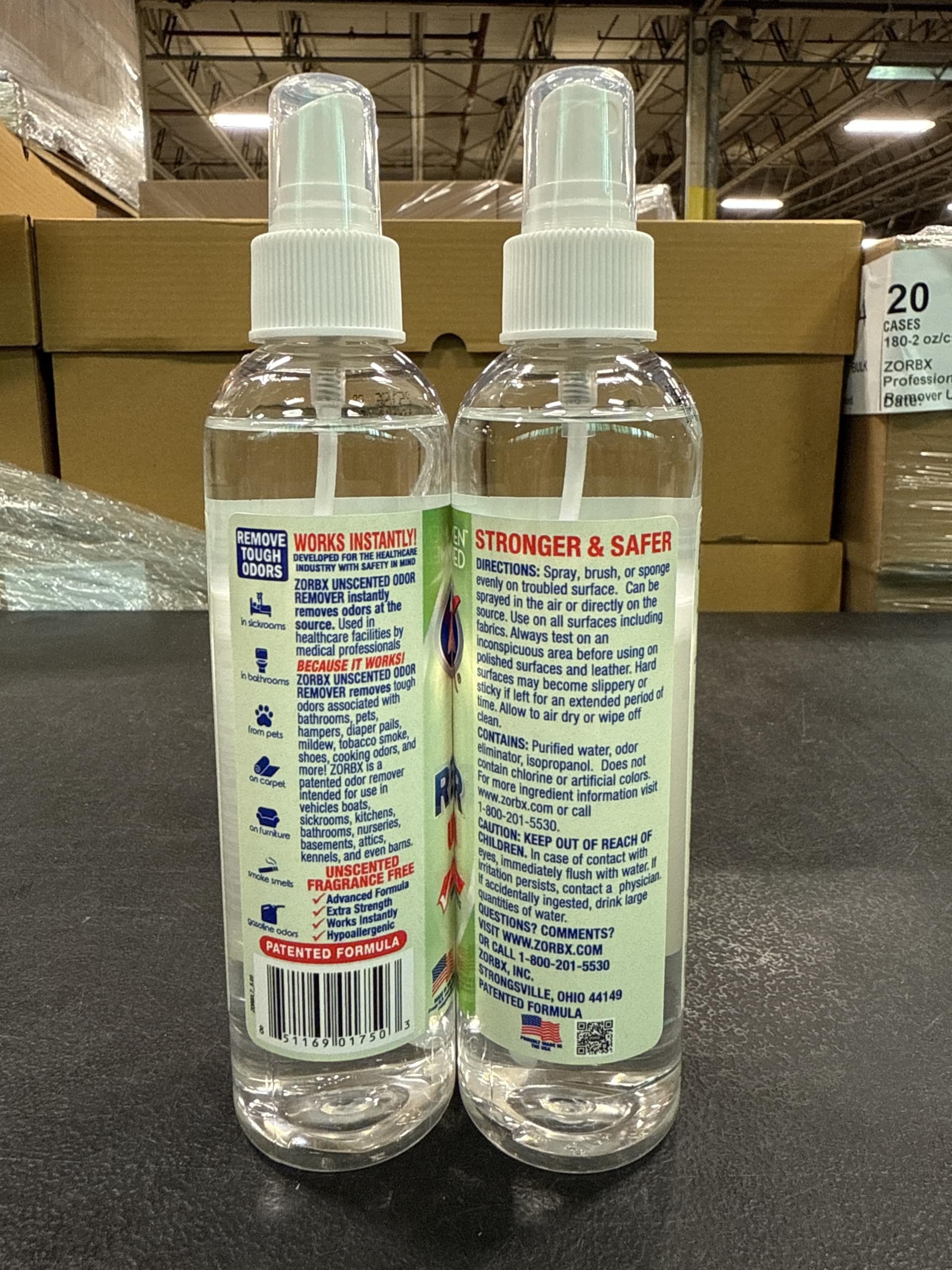 ZORBX unscented odor eliminator outdoor-odors suitable for patios and gardens