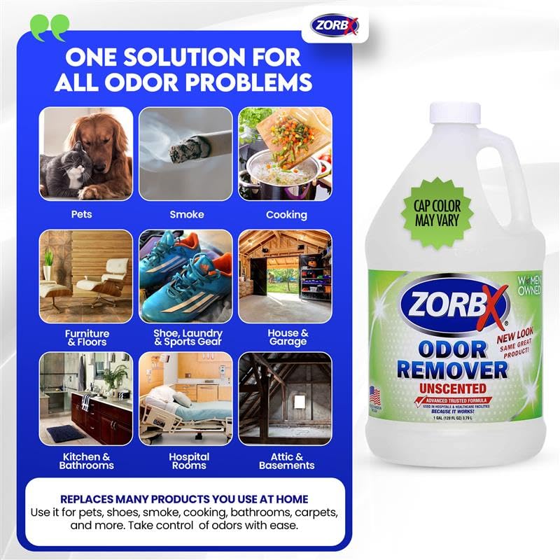 ZORBX Unscented Odor Remover for bathrooms and kitchens in use