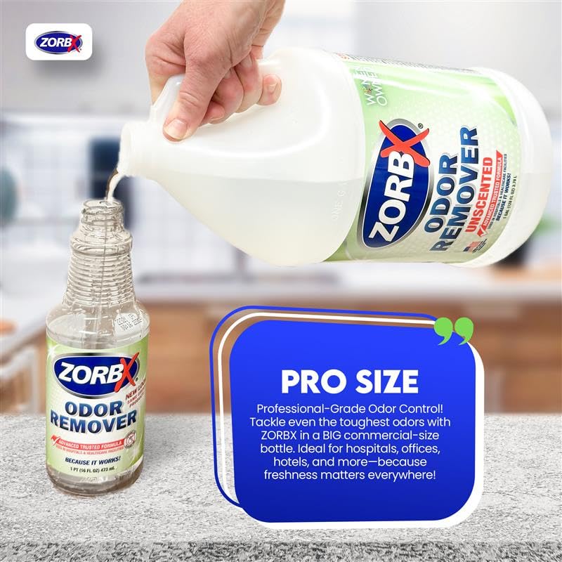ZORBX Unscented Odor Remover with natural ingredients for odor control