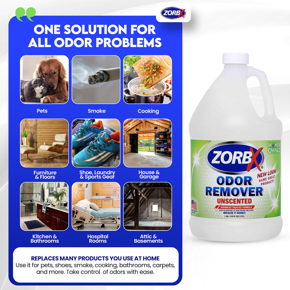 ZORBX Unscented Odor Remover is pet-friendly and safe for homes