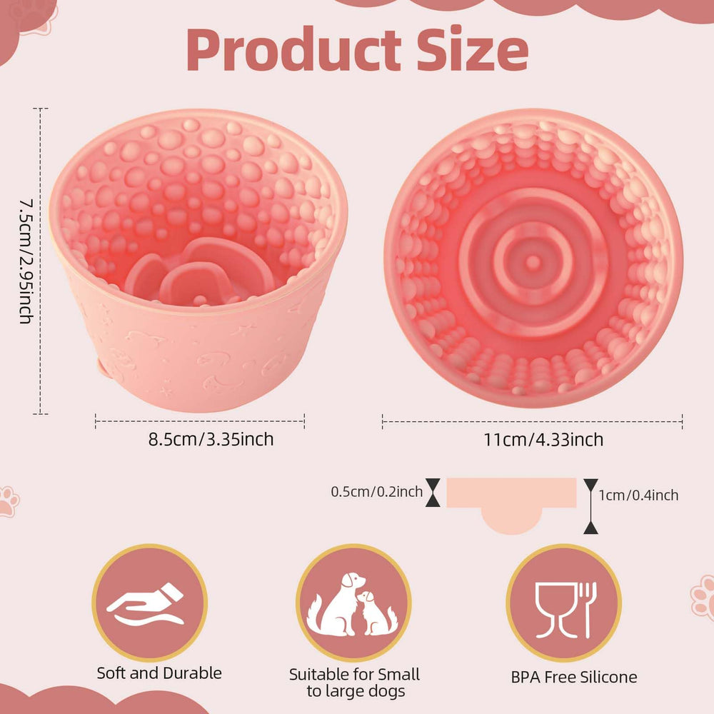 ZOURYNUA bowl with non-slip base stays steady during feeding