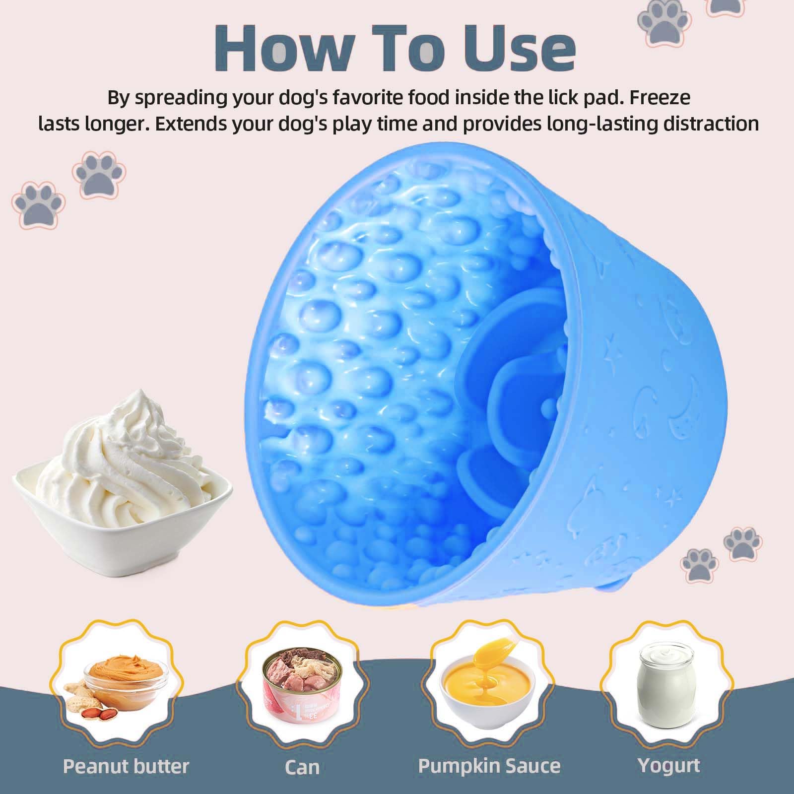 ZOURYNUA dog slow feeder bowl non-slip suction keeps meals in place.