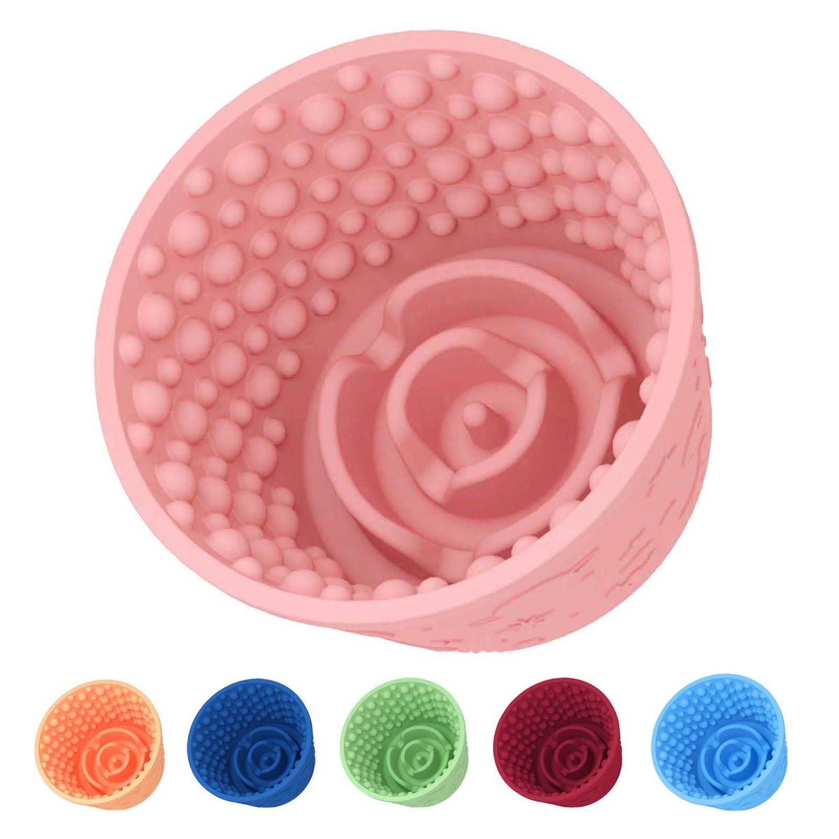 ZOURYNUA pink dog slow feeder bowl calming mealtimes