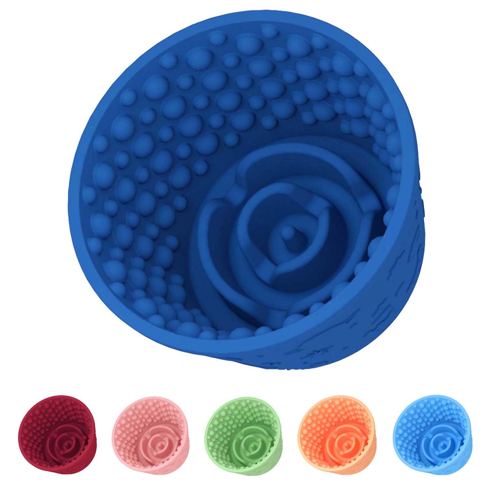 ZOURYNUA dog slow feeder bowl top view showing compact 12-ounce capacity for steady meals