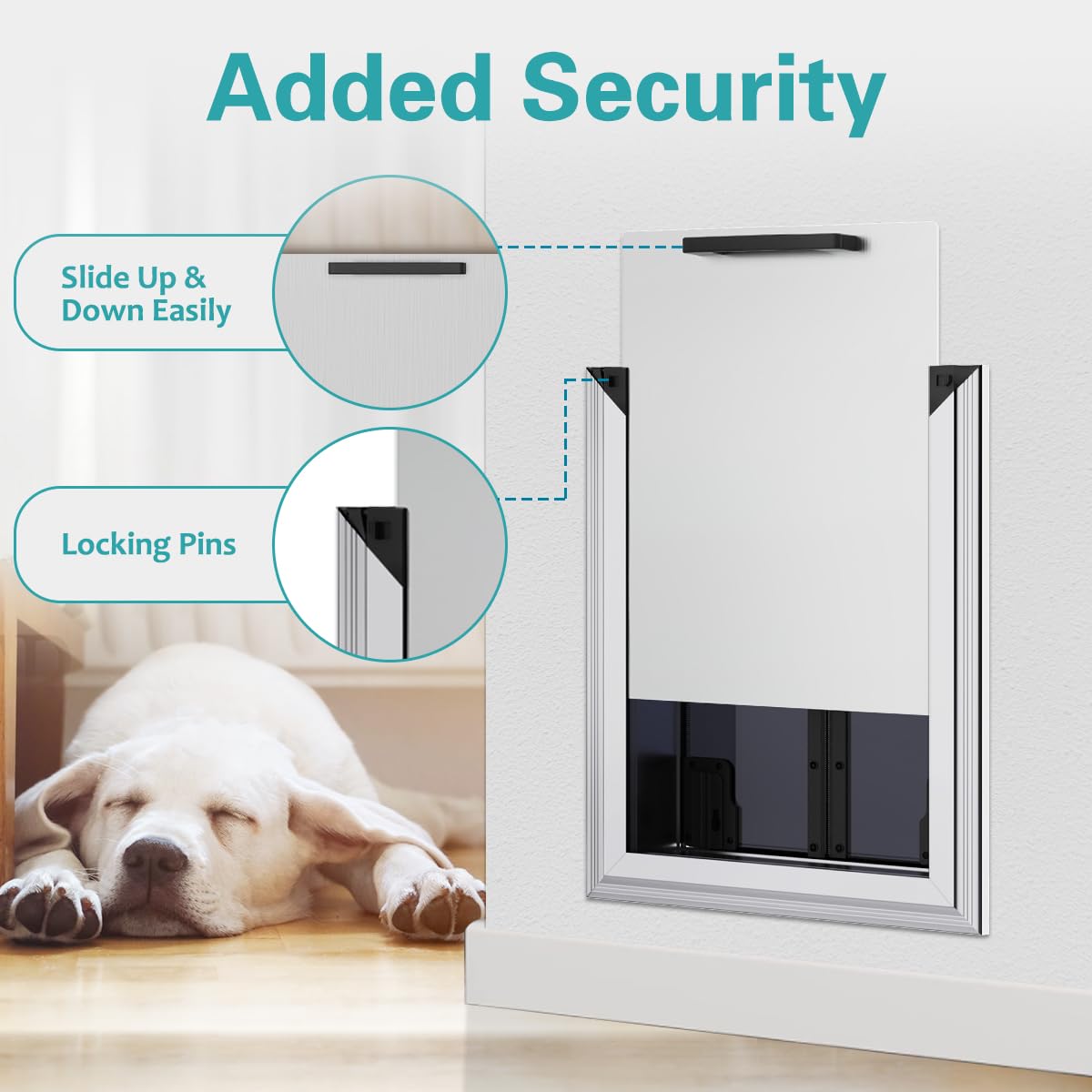 ZOUTEX XLarge security plate enables controlled access when away.