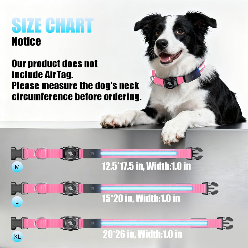 ZOWPET adjustable dog collar sizes M to XL fit a range of dogs.
