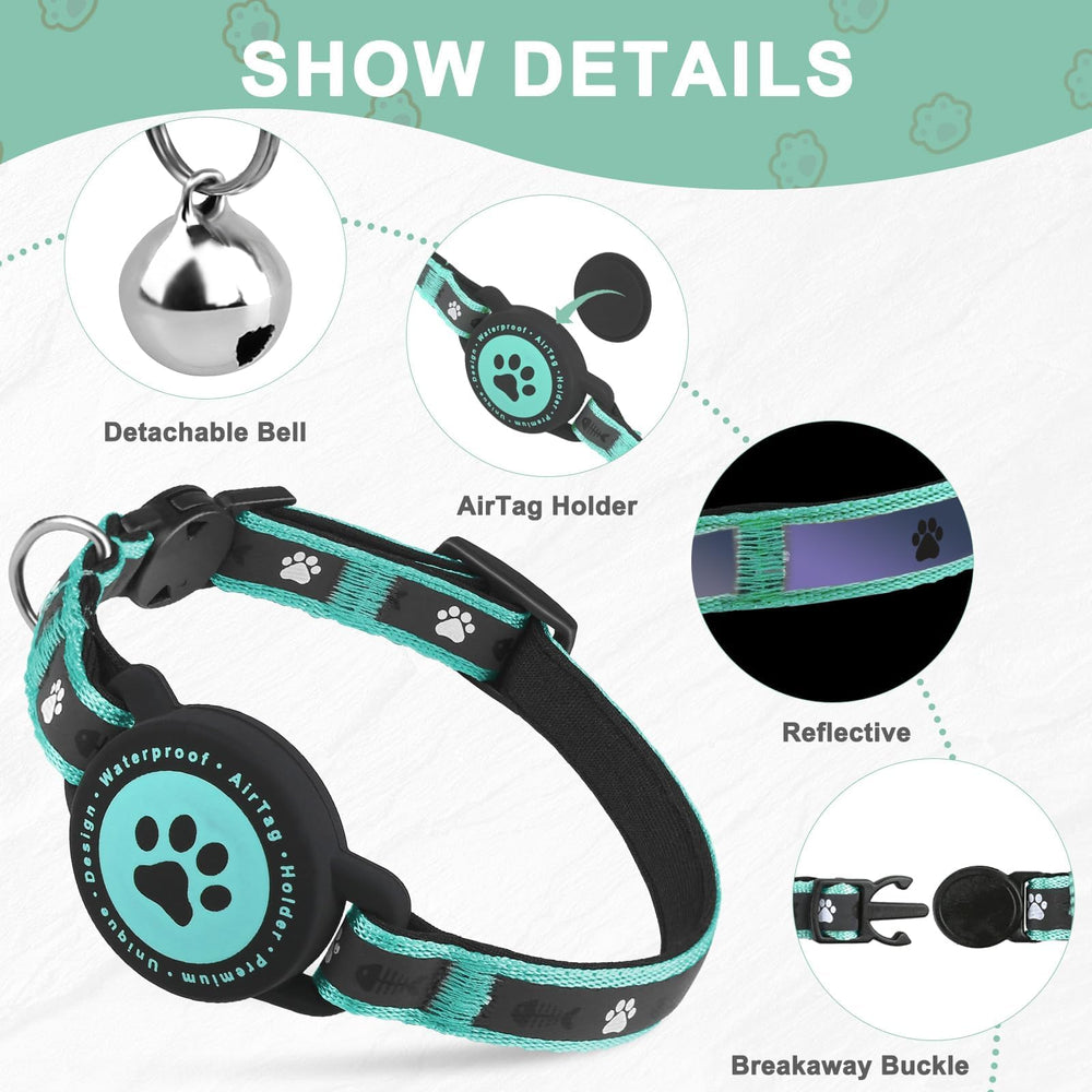 ZOWPET Airtag Cat Collar interior padding keeps pets comfortable during wear.
