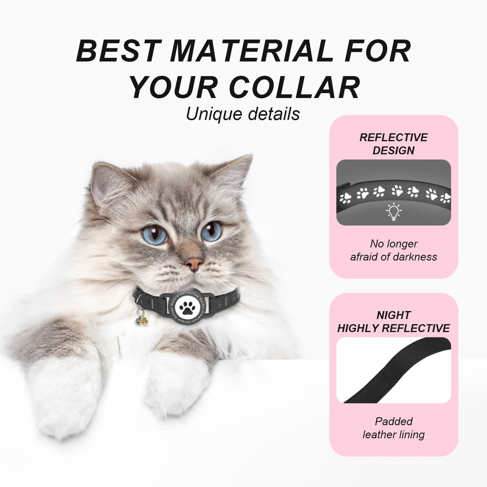 ZOWPET reflective nylon collar improves nighttime visibility for wandering cats