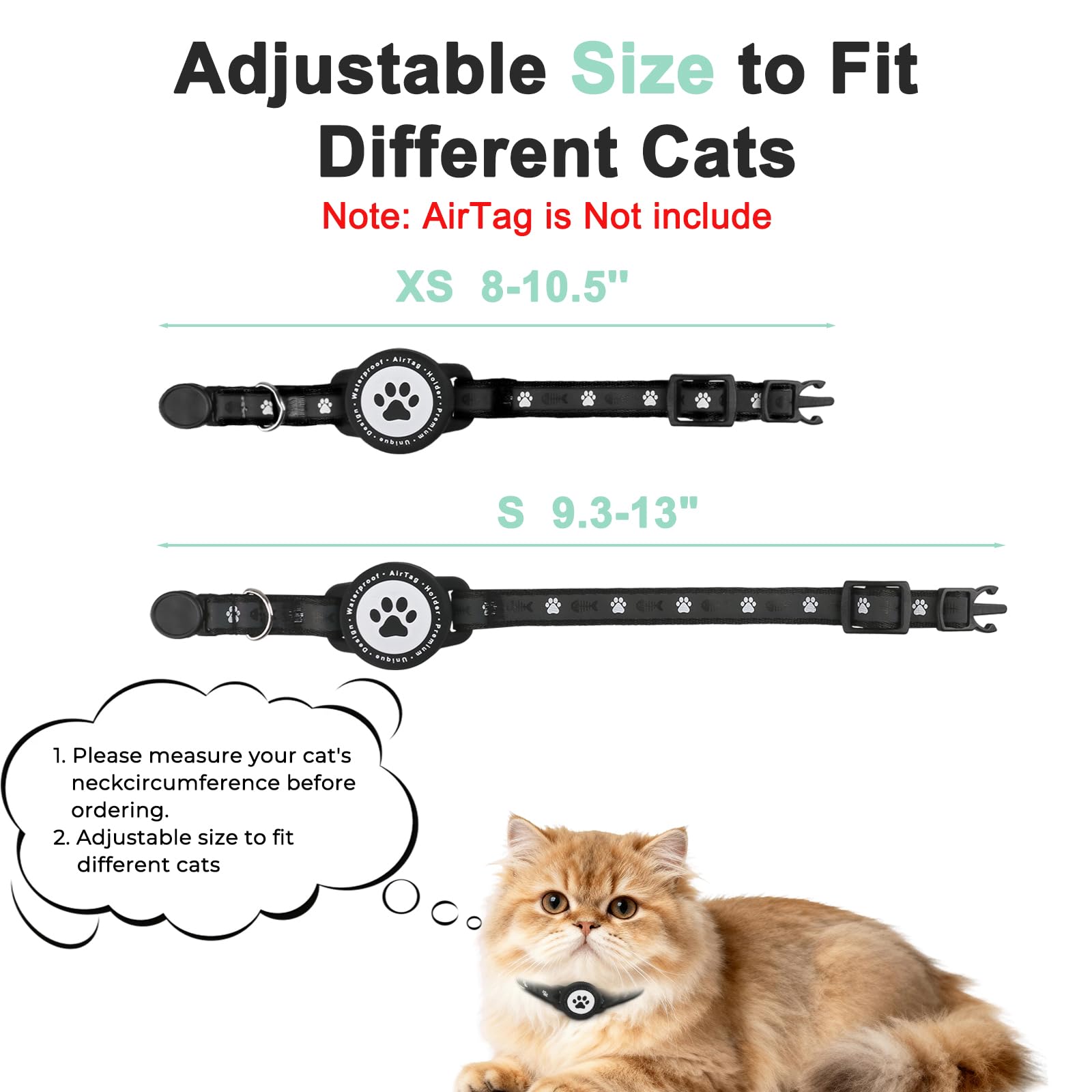 ZOWPET durable daily-use cat collar withstands adventures.
