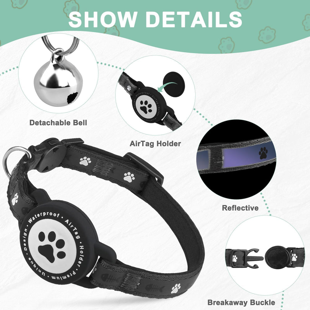 ZOWPET detachable bell cat collar helps locate your cat with sound.