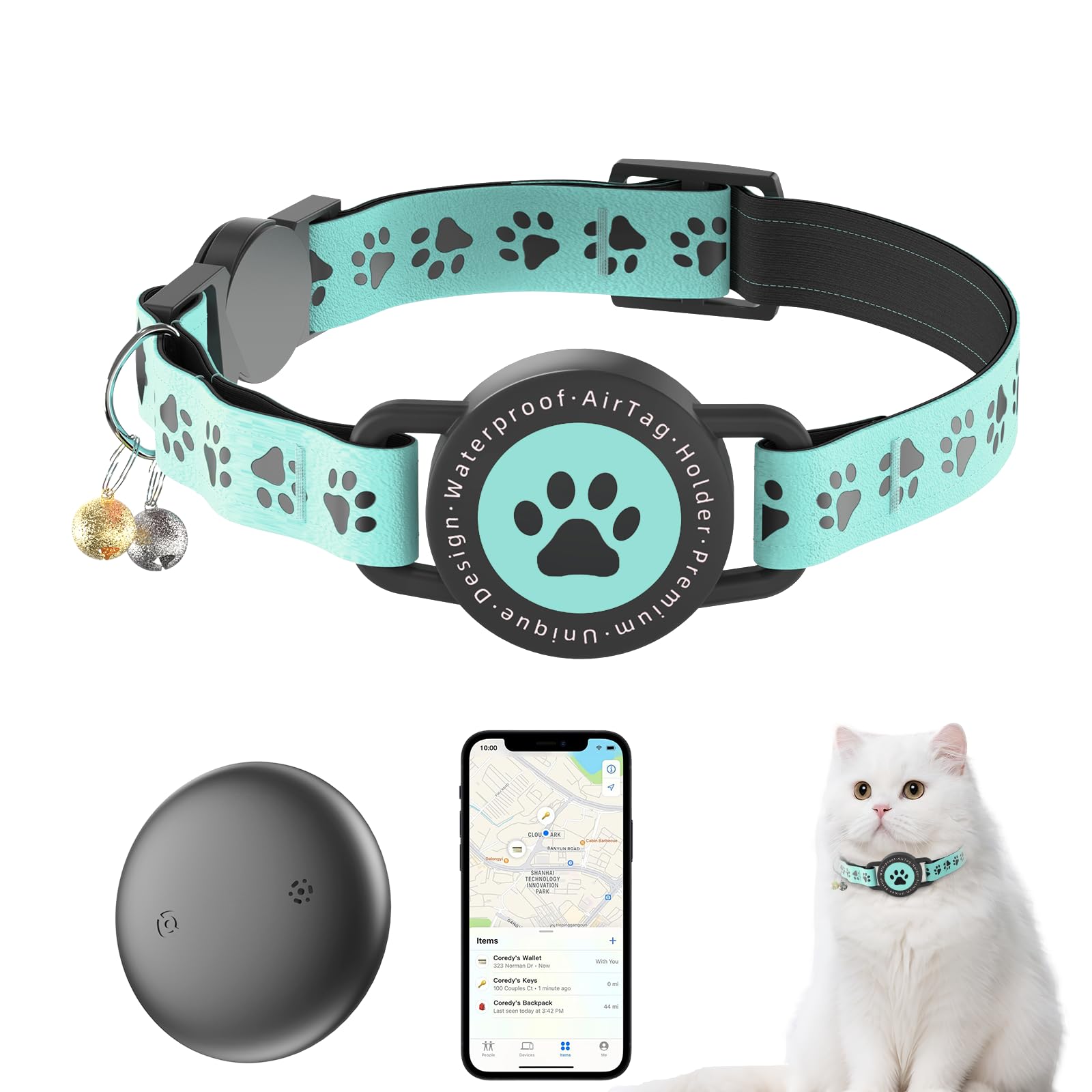 ZOWPET GPS cat collar emits a loud beep to help locate nearby cats