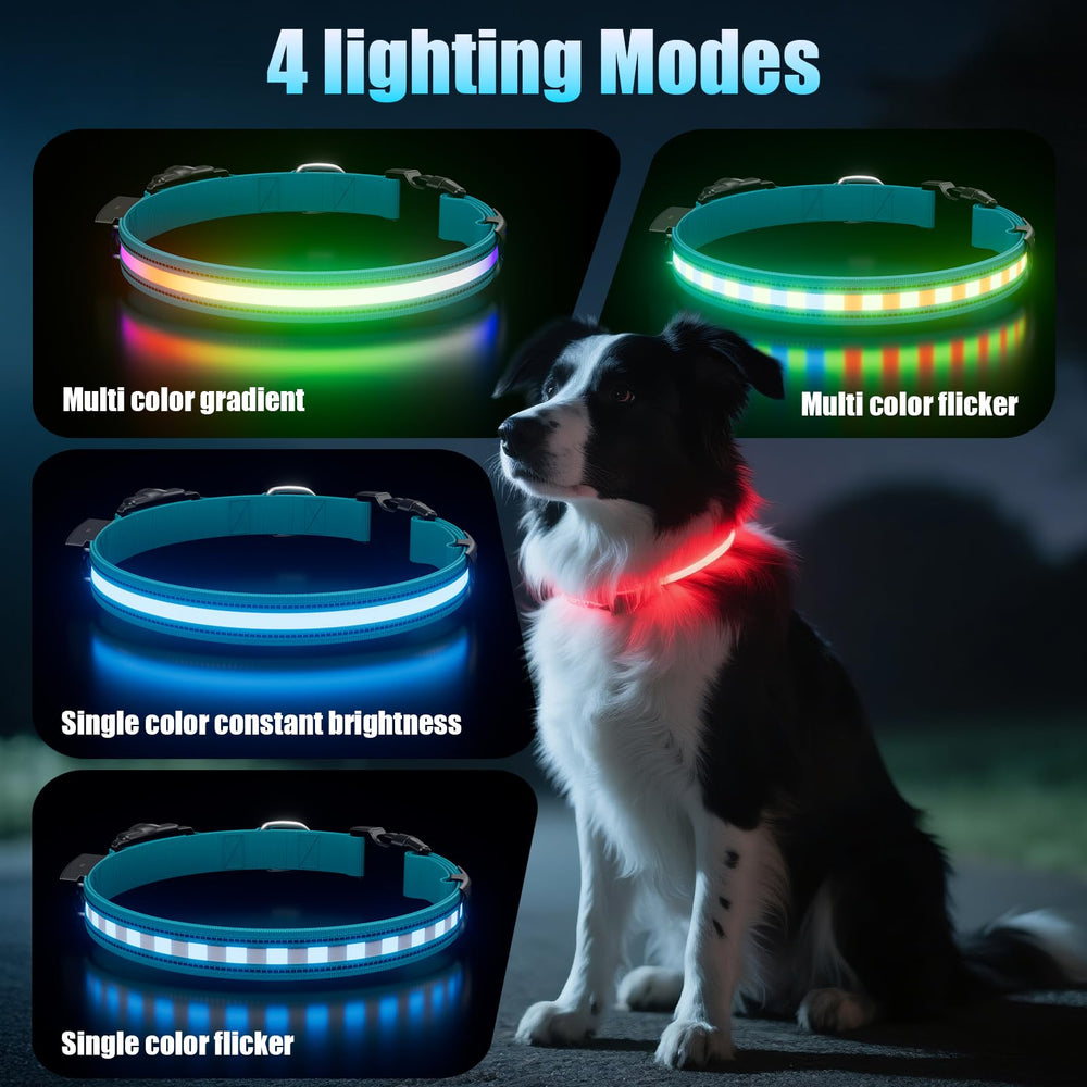 ZOWPET AirTag collar waterproof design keeps lights functional during play in water.