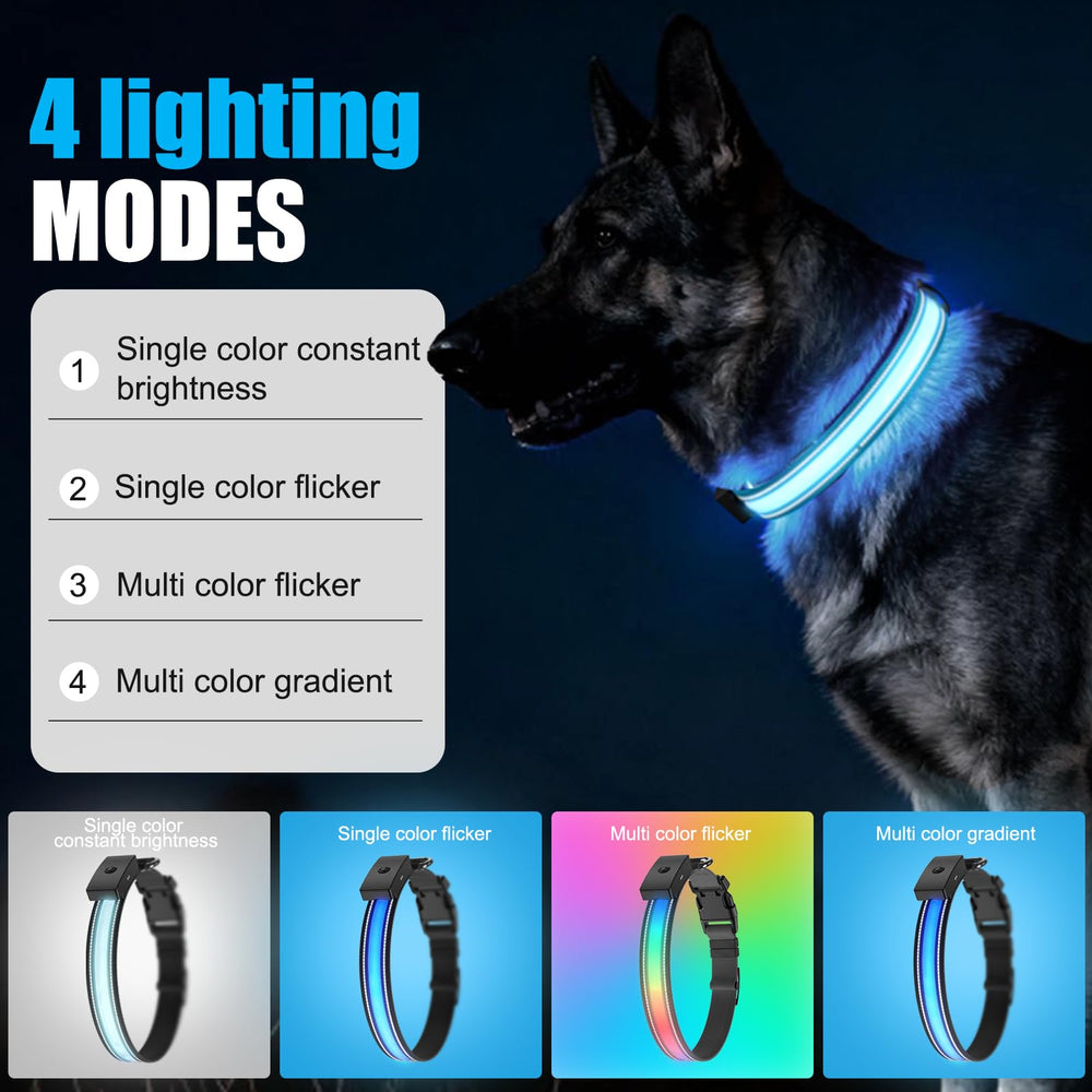ZOWPET LED dog collar charging magnet image shows easy magnetic charging.