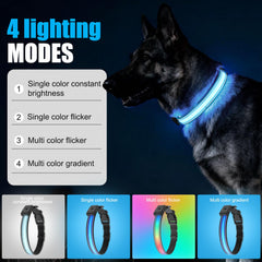 ZOWPET LED dog collar charging magnet image shows easy magnetic charging.