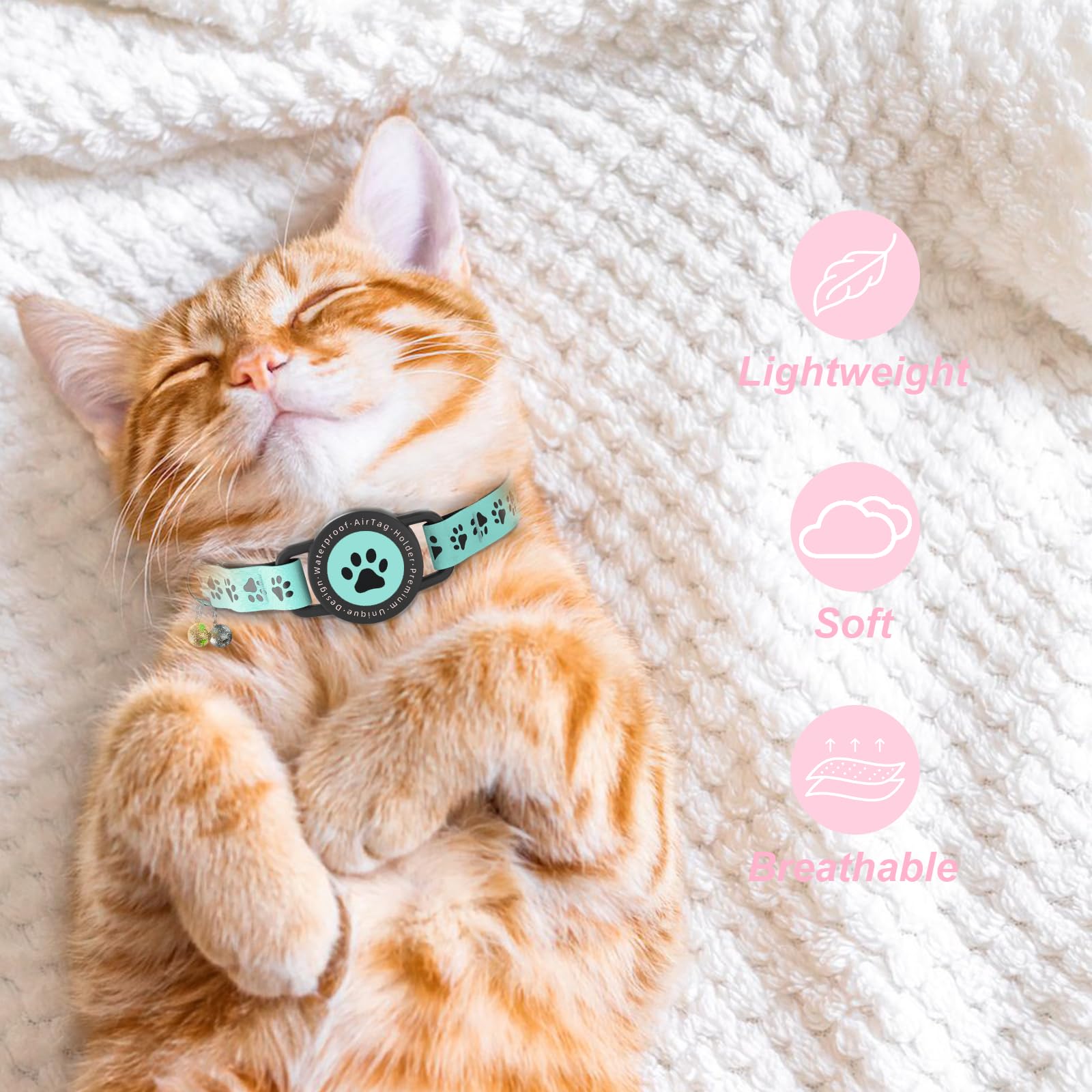 ZOWPET lightweight adjustable collar fits 8.66 to 13.78 inches