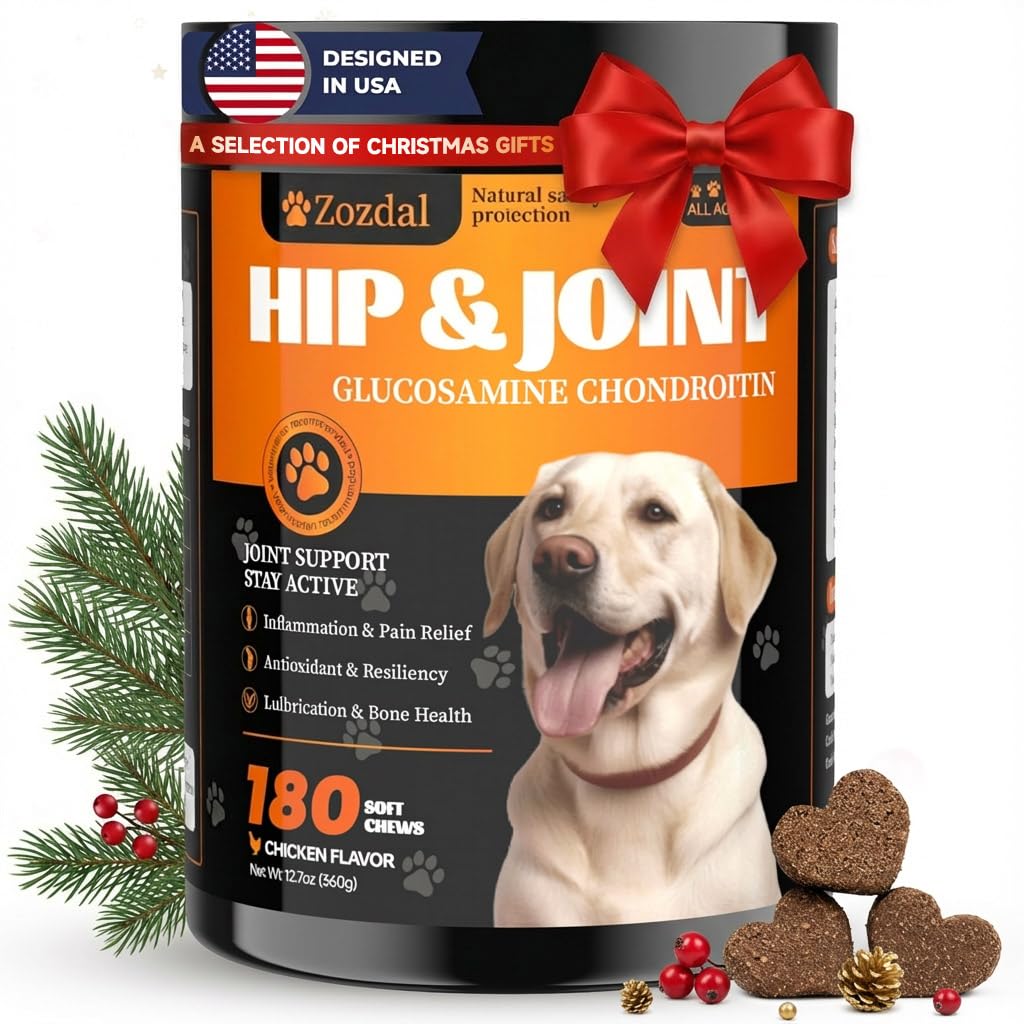 Zozdal Joint Supplement for Dogs bottle promotes mobility and daily activity.