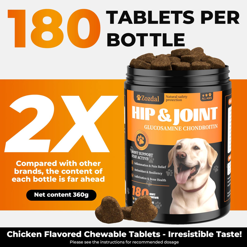 Zozdal Joint Supplement for Dogs MSM benefits are highlighted for joint health support.