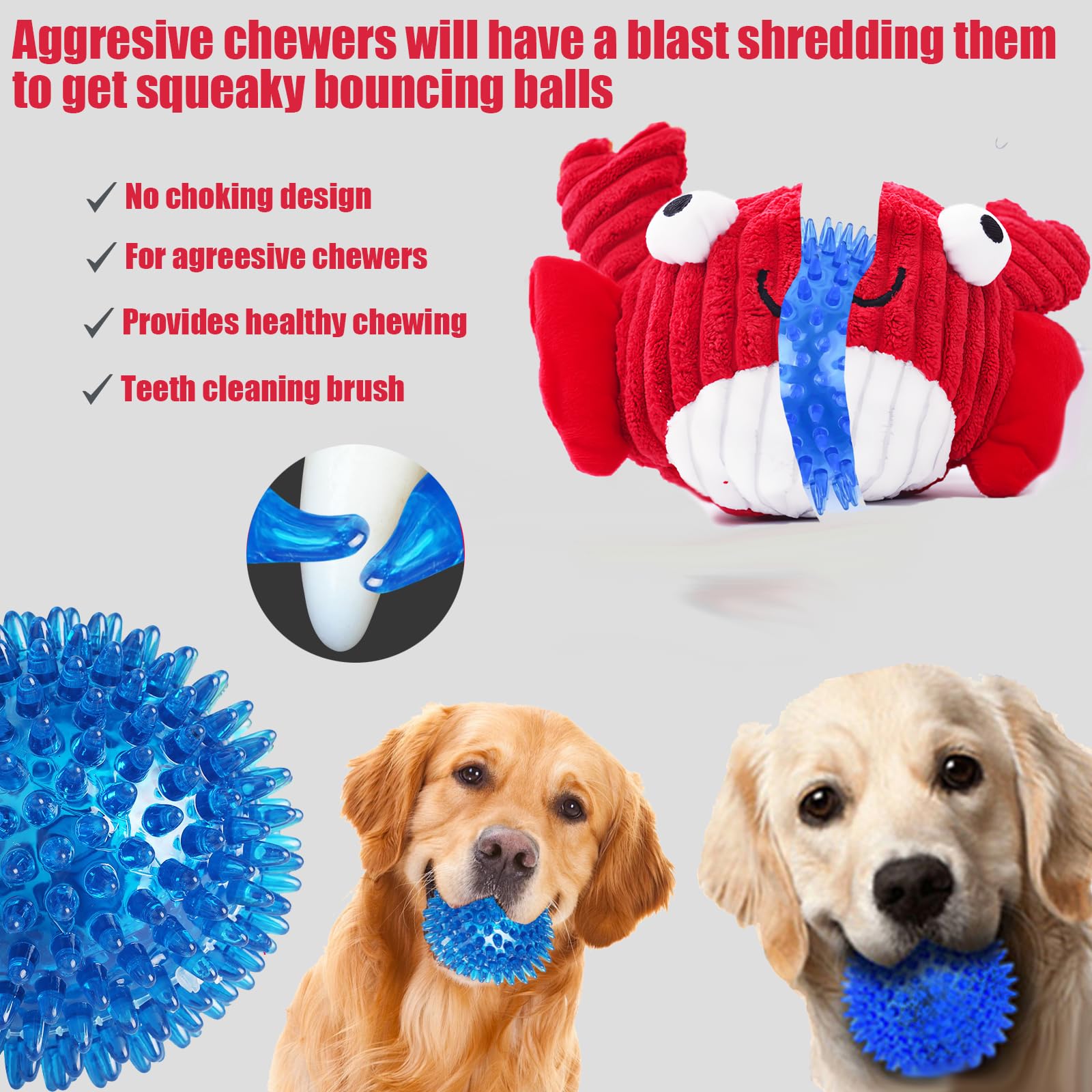 Zrbtk Squeak Dog Toy crinkle-ears enhances interactive play during fetch.