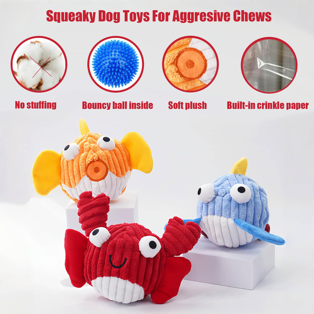 Zrbtk Squeak Dog Toy no-stuffing design keeps the mess away.