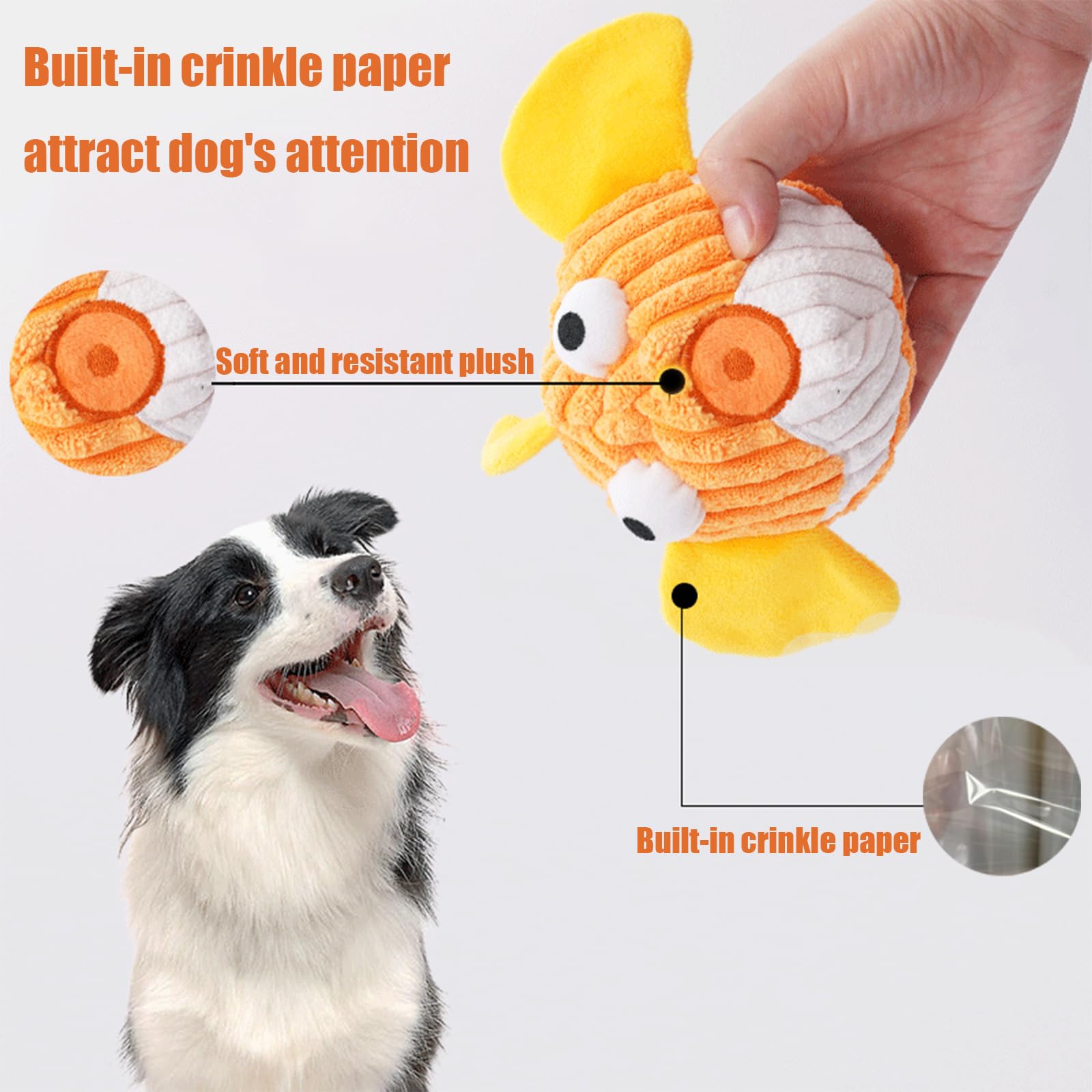 Zrbtk Squeak Dog Toy tear-resistant materials for safe, long-lasting chewing.