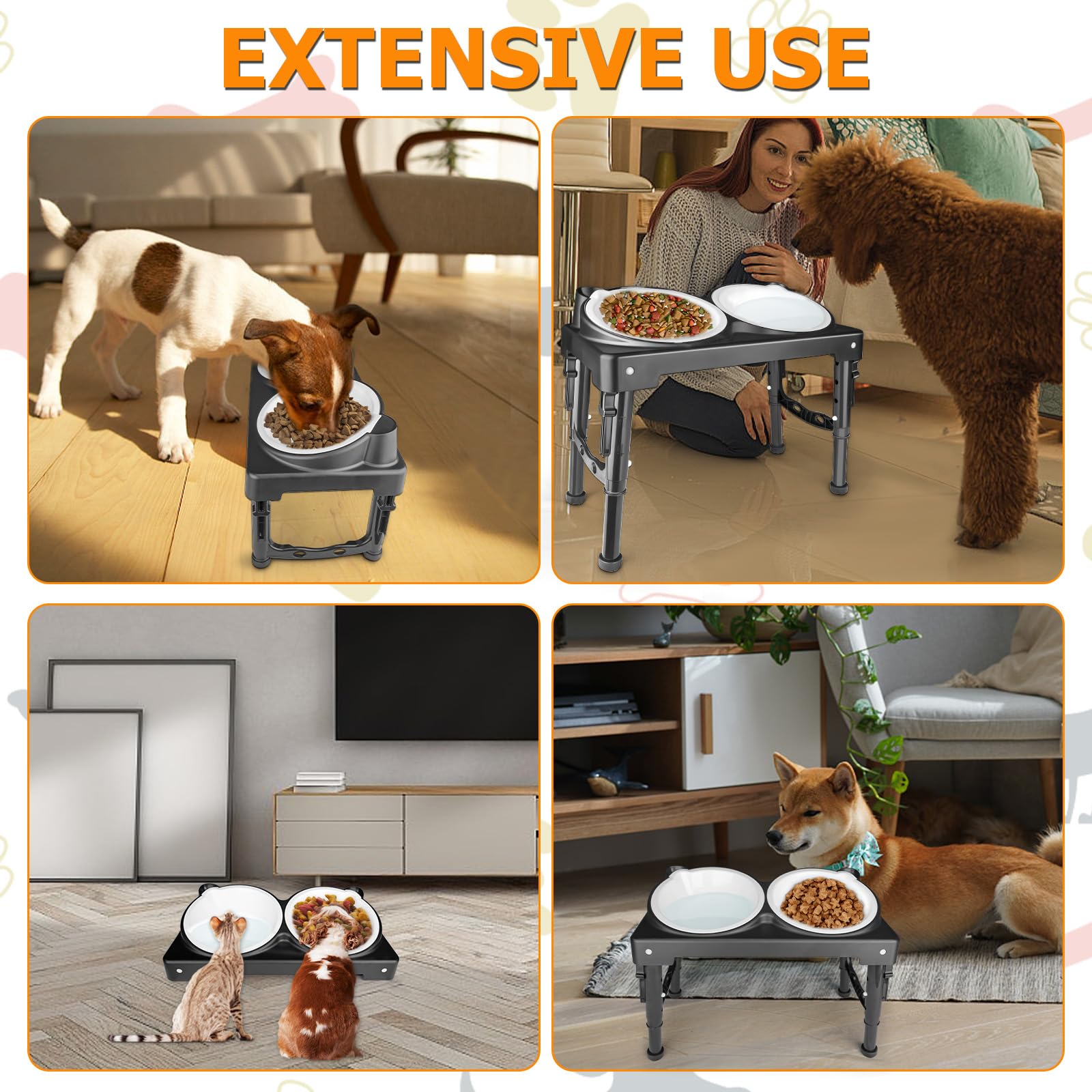 ZTMT elevated bowls help maintain a cleaner feeding area with less mess.