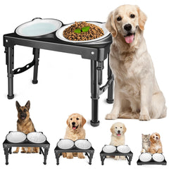 ZTMT collapsible elevated dog bowls for space-saving feeding and easy storage.