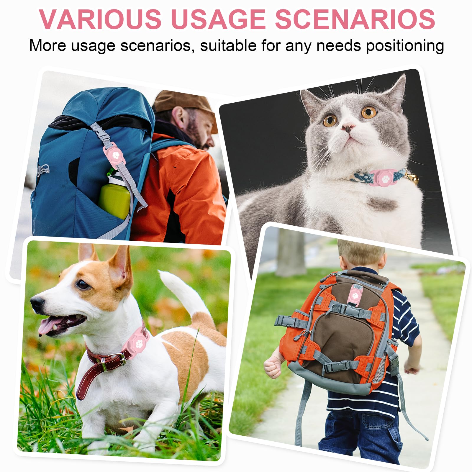 Ztobny compatible with dog and cat collars for versatile use.