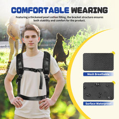 ZTVA dog backpack with adjustable shoulder and waist straps balances load.