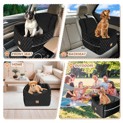 Zuffeloria dog car seat with removable washable cover for easy cleaning