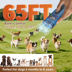 ZUIBAS dog bark deterrent three ultrasonic modes with 25kHz 30kHz 40kHz training options
