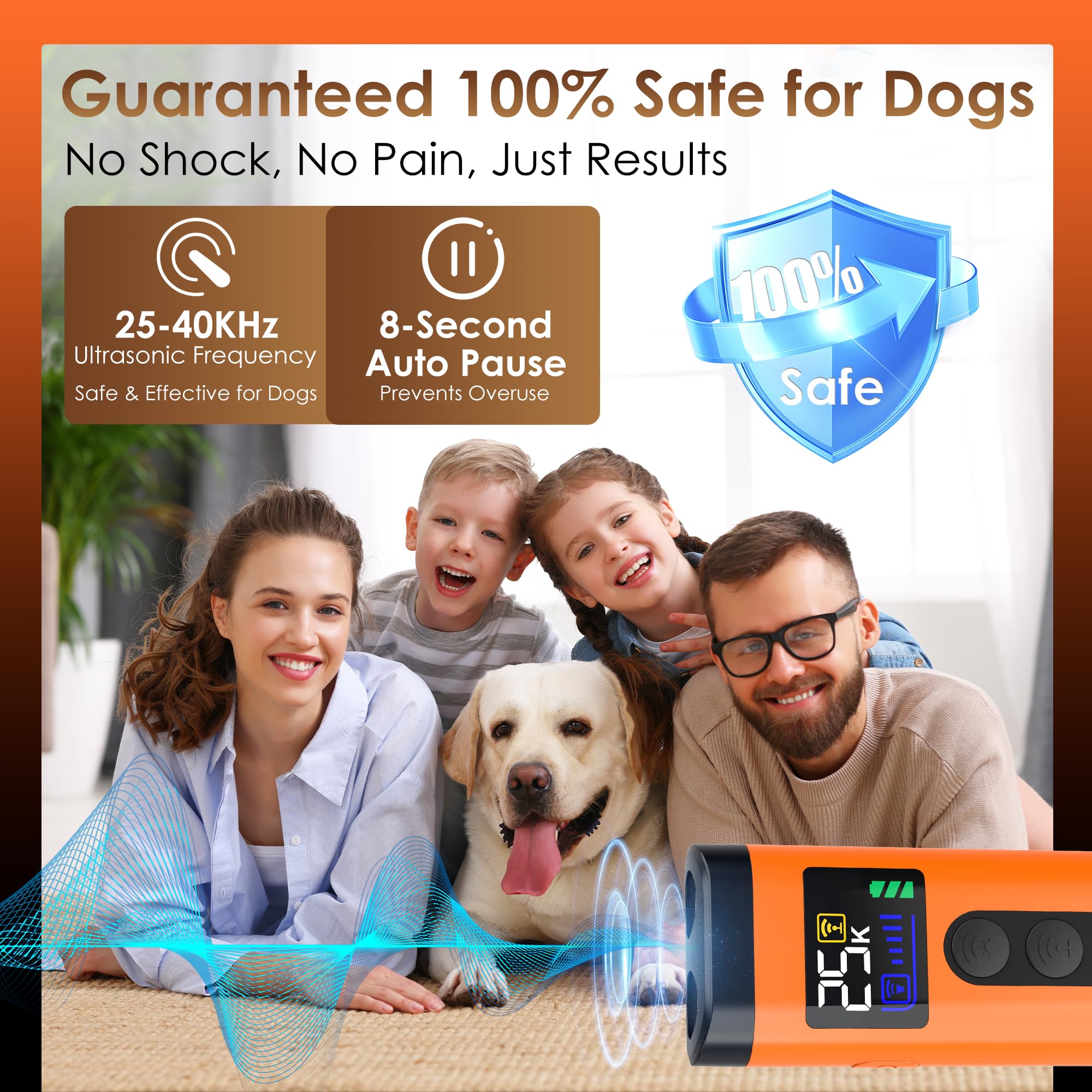 ZUIBAS indoor outdoor deterrent supports humane, non-shock barking control for multiple breeds.