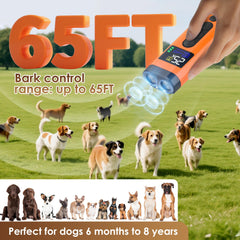 ZUIBAS LED flash ultrasonic mode demonstrates visual cue for aggressive barking correction.