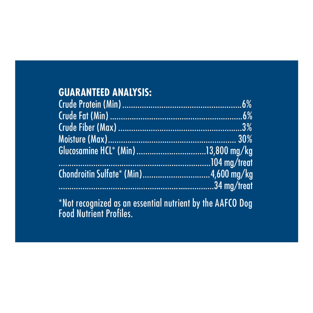 Egg shell membrane shown as a natural joint-support feature in Hip Action treats.