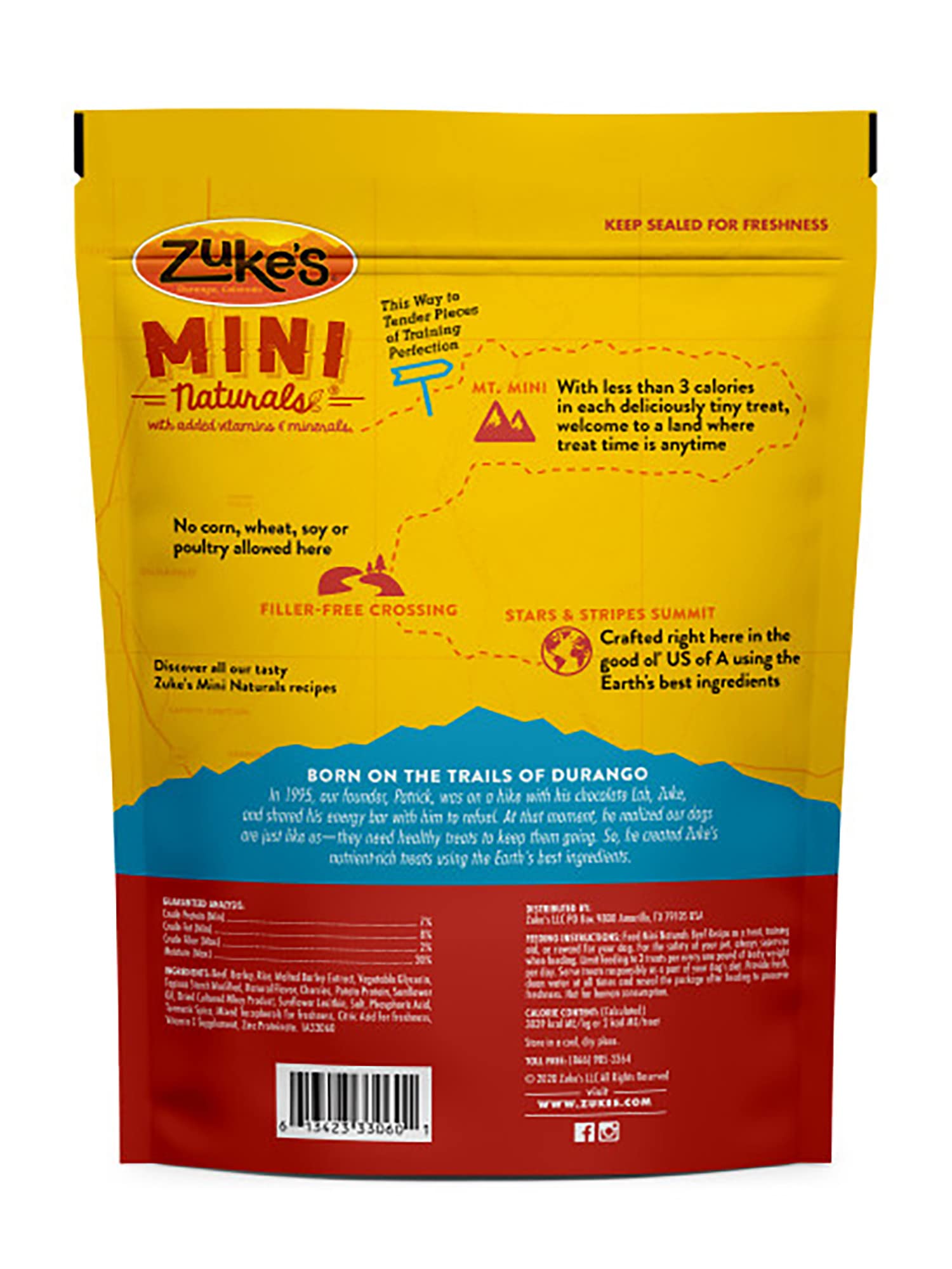 Zuke's Mini Naturals cherries-rosemary real-food ingredients for flavor.