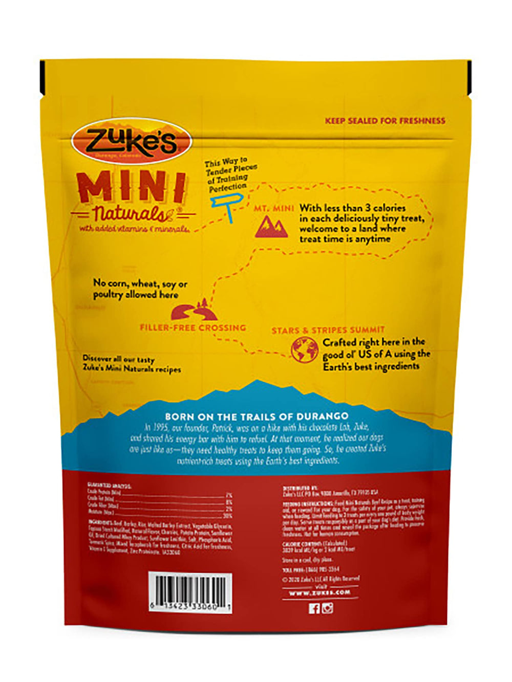 Zuke's Mini Naturals cherries-rosemary real-food ingredients for flavor.